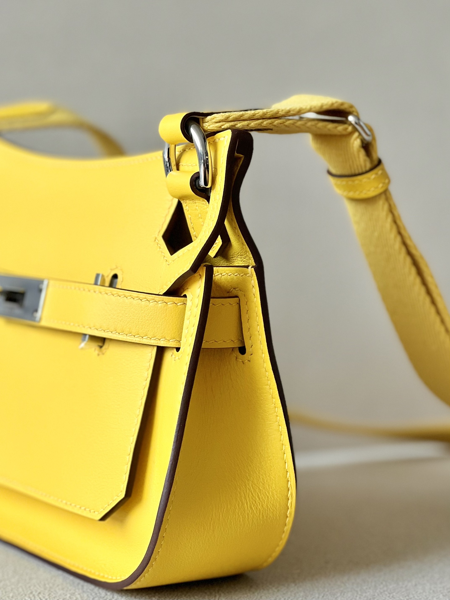 Hermes Jypsiere Mini Shoulder Bag In Yellow Swift Leather